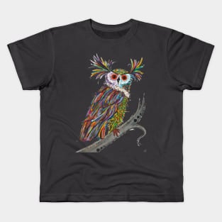 Owl Lovers Hand Painted Adorable Owl Kids T-Shirt